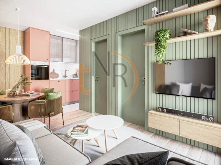 01 Dormitório com sacada e churrasqueira! R. Vicenza - Pronto pra morar