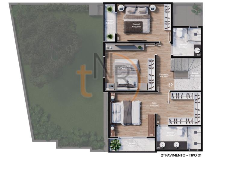 Sobrados Triplex em Condomínio no Portão