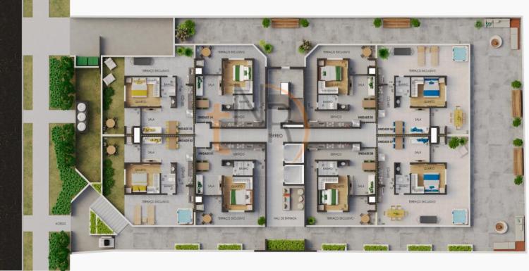 A 155m do Shopping Aguá Verde! Com Sacada e Churrasqueira